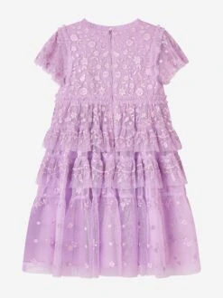 Needle & Thread Girls Angelica Lace Dress In Purple -Monna Clothing Shop NEES4019 PERIWINKLE PURPLE 2