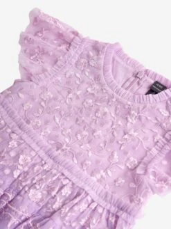 Needle & Thread Girls Angelica Lace Dress In Purple -Monna Clothing Shop NEES4019 PERIWINKLE PURPLE 3