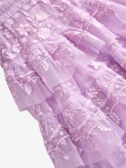 Needle & Thread Girls Angelica Lace Dress In Purple -Monna Clothing Shop NEES4019 PERIWINKLE PURPLE 4