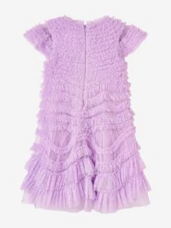 Needle & Thread Girls Wild Rose Ruffle Dress In Purple 8 Needle & Thread Girls Wild Rose Ruffle Dress In Purple -Monna Clothing Shop NEES4022 PERIWINKLE PURPLE 2
