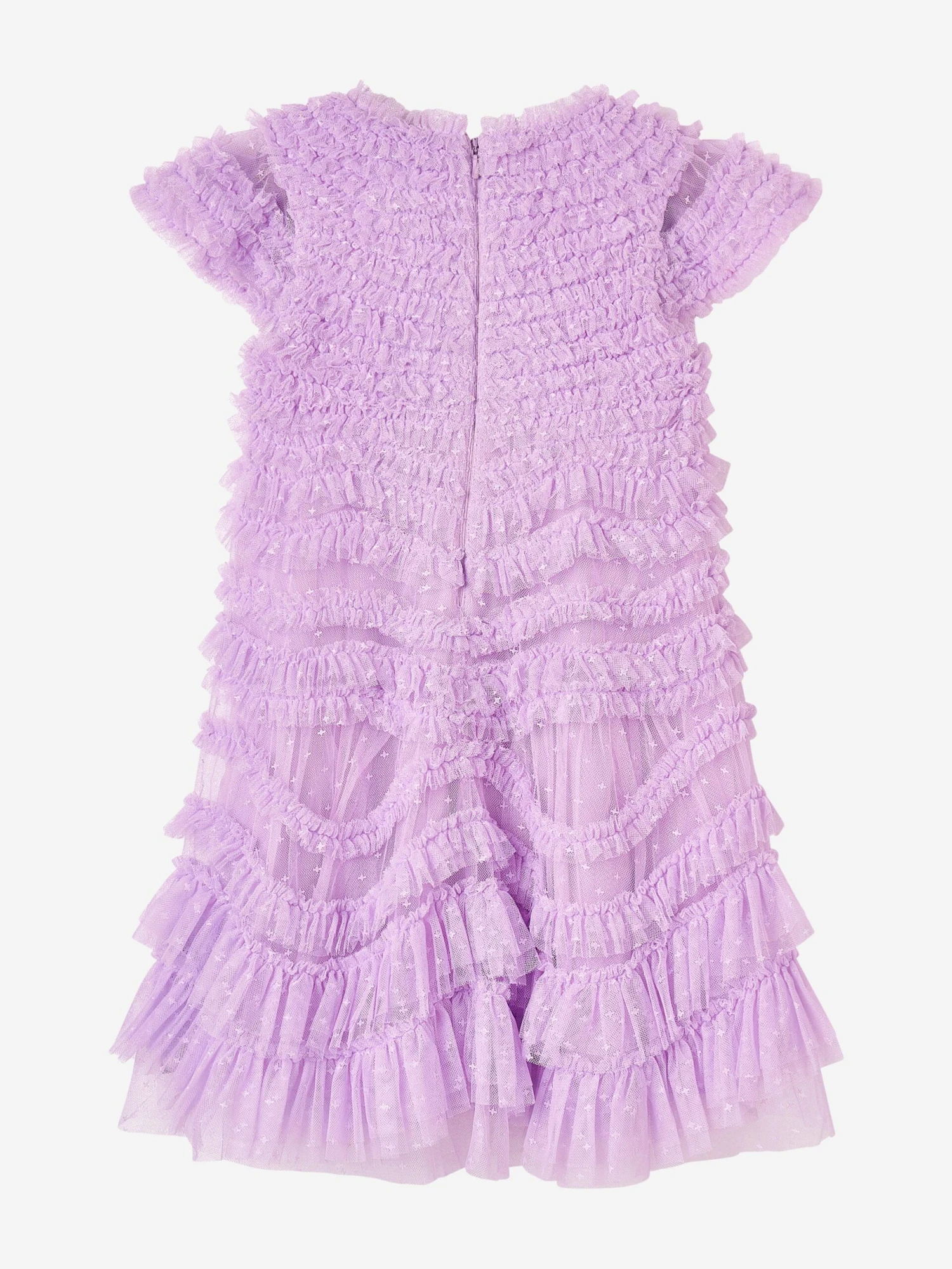 Needle & Thread Girls Wild Rose Ruffle Dress In Purple 4 Needle & Thread Girls Wild Rose Ruffle Dress In Purple - Image 3