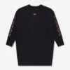 Off-White Girls Arrow Rainbow Crew Dress In Black -Monna Clothing Shop OFFS4070 BLACK MULTICOL 1