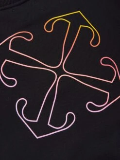 Off-White Girls Arrow Rainbow Crew Dress In Black 11 Off-White Girls Arrow Rainbow Crew Dress In Black -Monna Clothing Shop OFFS4070 BLACK MULTICOL 4