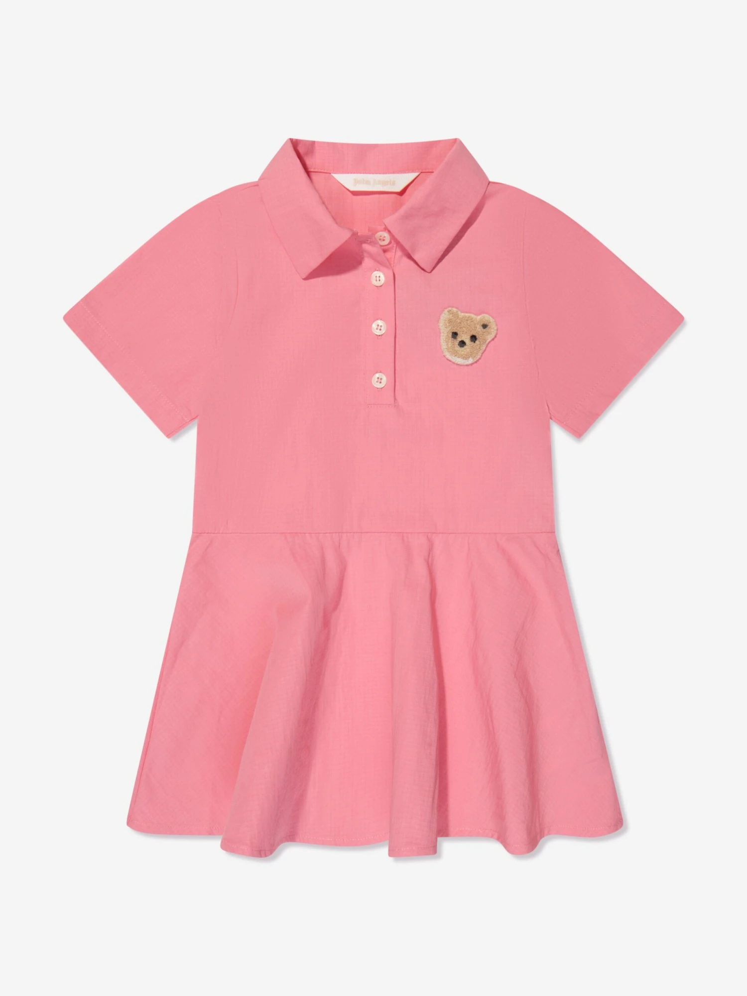 Palm Angels Girls Mini Bear Polo Dress In Pink 3 Palm Angels Girls Mini Bear Polo Dress In Pink