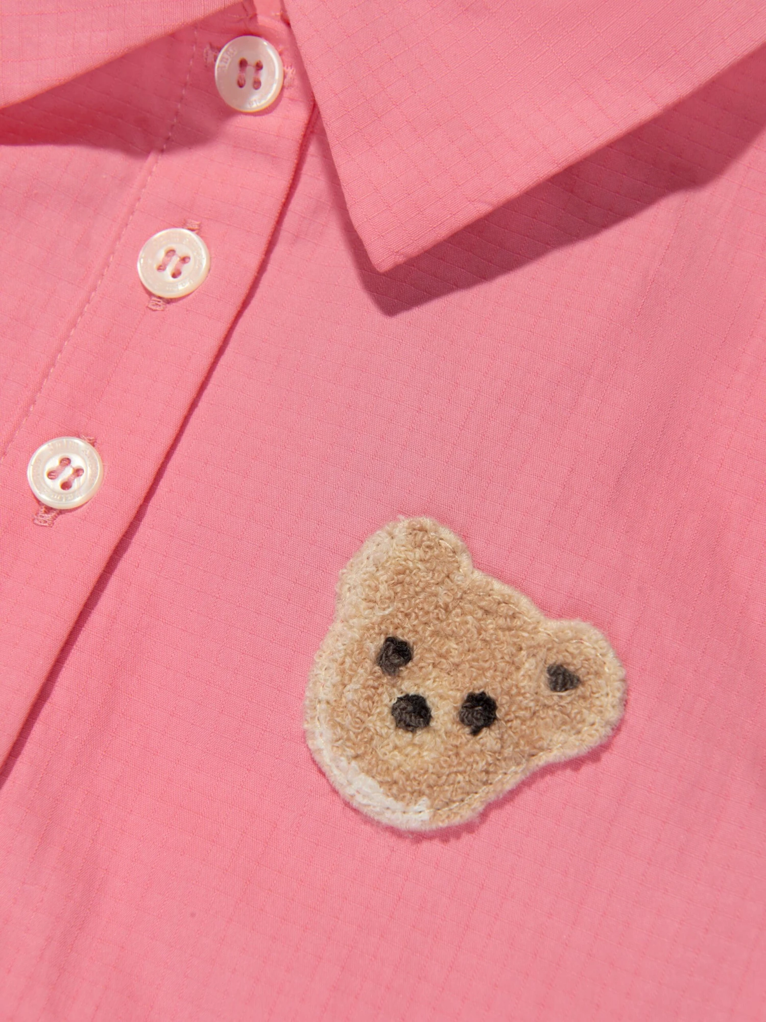 Palm Angels Girls Mini Bear Polo Dress In Pink 5 Palm Angels Girls Mini Bear Polo Dress In Pink - Image 3