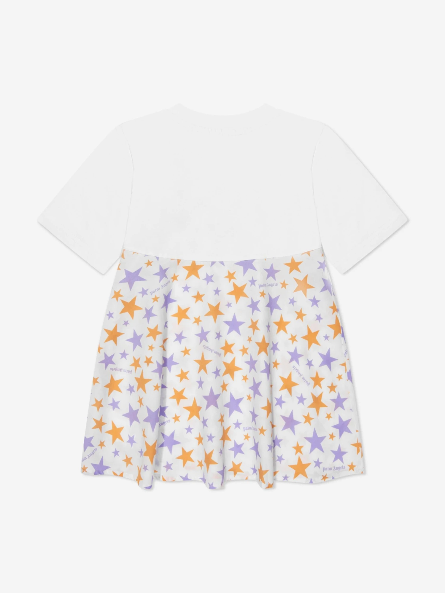 Palm Angels Girls AOP PA Stars T-Shirt Dress In White 4 Palm Angels Girls AOP PA Stars T-Shirt Dress In White - Image 2