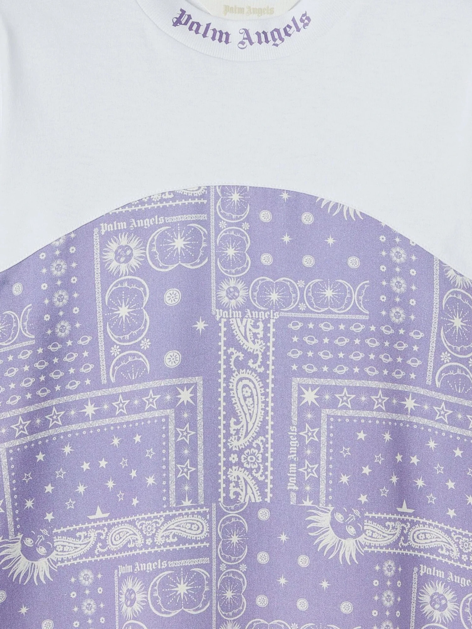 Palm Angels Girls Astro Paisley Dress In Purple 5 Palm Angels Girls Astro Paisley Dress In Purple - Image 3