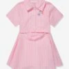Palm Angels Girls 3 Palms Striped Shirt Dress In Pink -Monna Clothing Shop PALS4092 ROSE QUARTZ 1