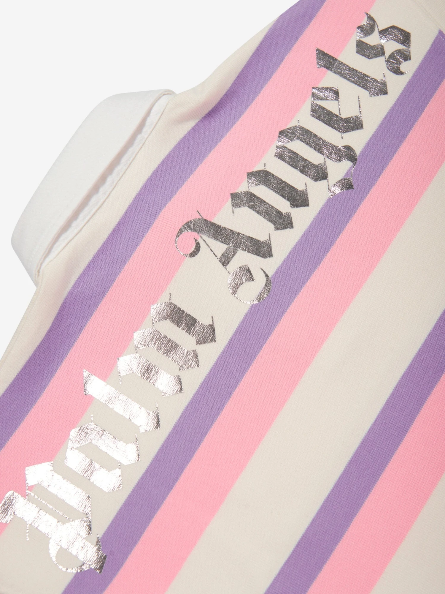 Palm Angels Girls Overlogo Striped Polo Dress In Pink 6 Palm Angels Girls Overlogo Striped Polo Dress In Pink - Image 4
