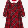 Girls Tartan Pleated Dress In Red -Monna Clothing Shop PATA3058 X0006 1