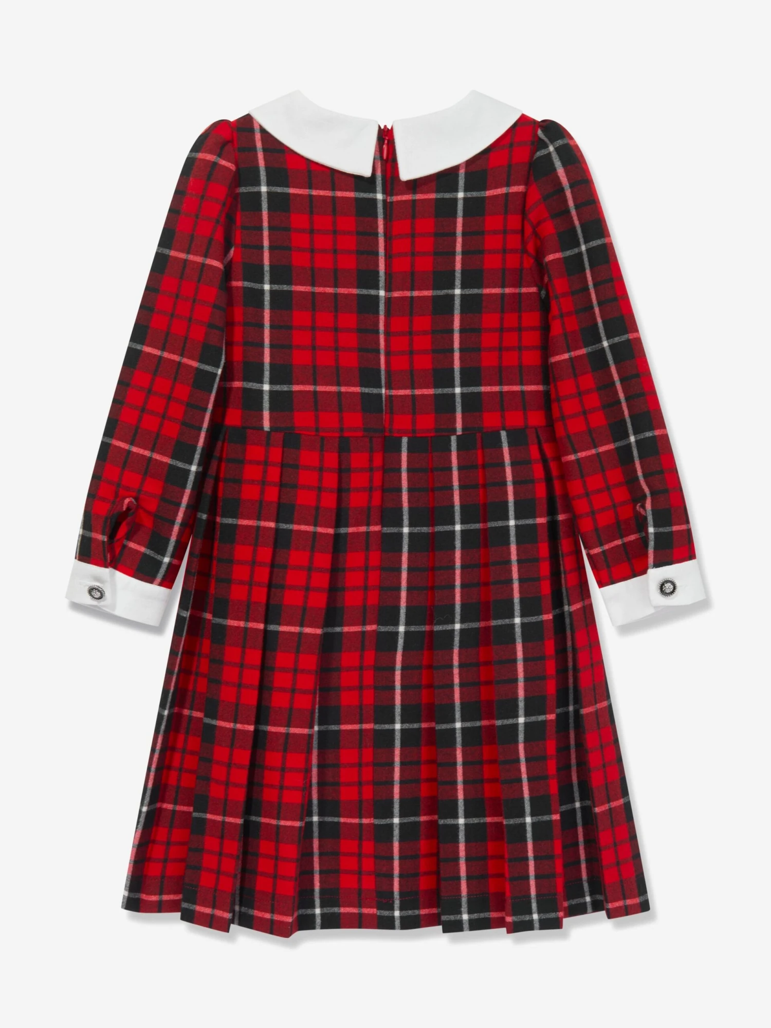 Girls Tartan Pleated Dress In Red 4 Girls Tartan Pleated Dress In Red - Image 2