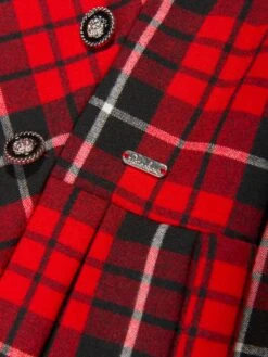 Girls Tartan Pleated Dress In Red 13 Girls Tartan Pleated Dress In Red -Monna Clothing Shop PATA3058 X0006 4
