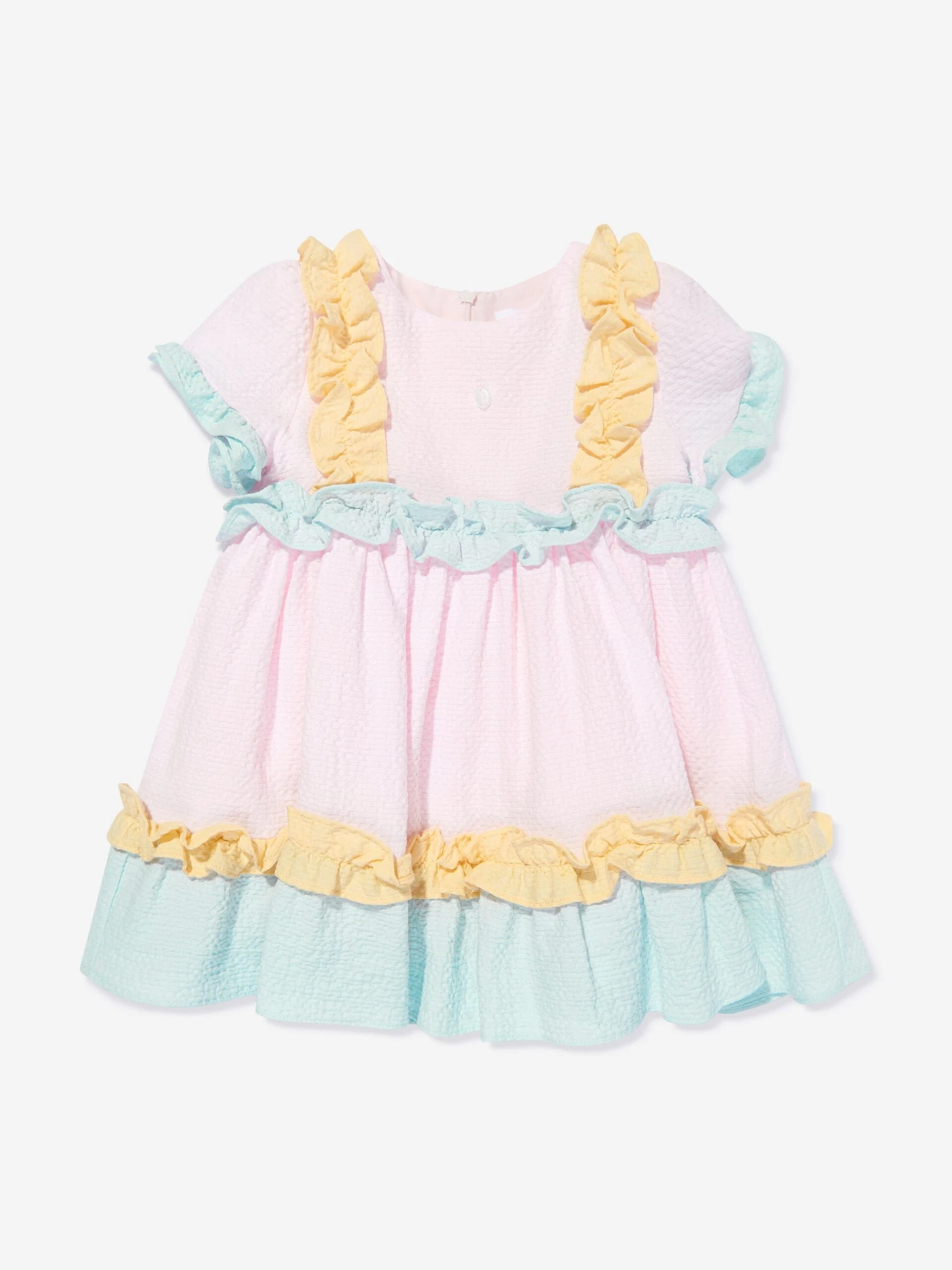 Girls Frilly Dress In Multicolour 3 Girls Frilly Dress In Multicolour