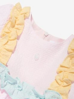 Girls Frilly Dress In Multicolour 12 Girls Frilly Dress In Multicolour -Monna Clothing Shop PATS4046 PINK 3