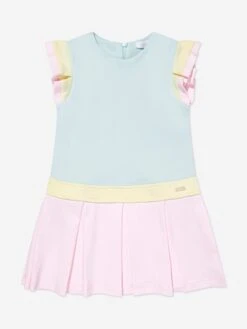 Girls Colourblock Dress In Multicolour