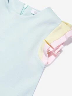 Girls Colourblock Dress In Multicolour -Monna Clothing Shop PATS4047 AQUA GREEN 4