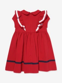 Girls Cruise Polo Dress In Red -Monna Clothing Shop PATS4053 RED 2