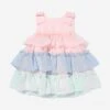 Girls Ruffled Occasion Dress In Multicolour -Monna Clothing Shop PATS4058 MULTICOLOR 1