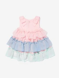 Girls Ruffled Occasion Dress In Multicolour -Monna Clothing Shop PATS4058 MULTICOLOR 2