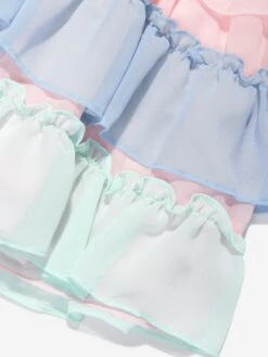 Girls Ruffled Occasion Dress In Multicolour -Monna Clothing Shop PATS4058 MULTICOLOR 4