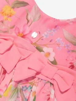 Girls Floral Occasion Dress In Pink 8 Girls Floral Occasion Dress In Pink -Monna Clothing Shop PATS4059 PINK FLORAL 3