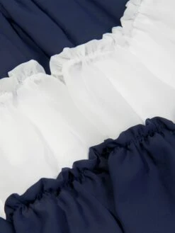 Girls Striped Yacht Club Dress In Navy 11 Girls Striped Yacht Club Dress In Navy -Monna Clothing Shop PATS4061 MARINE 4