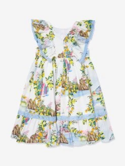 Girls Beach Club Dress In Multicolour -Monna Clothing Shop PATS4065 BEACH CLUB PRINT 2
