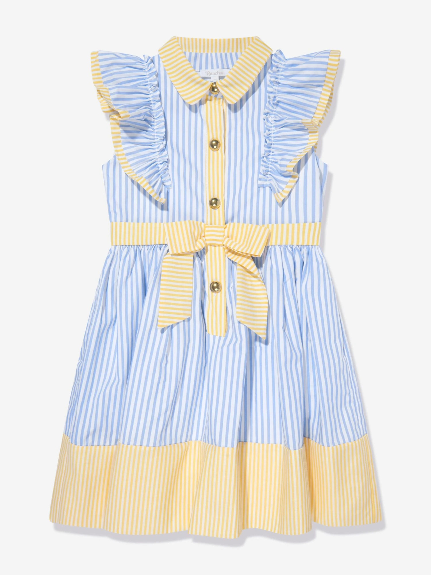 Girls Cotton Shirt Dress In Blue 3 Girls Cotton Shirt Dress In Blue