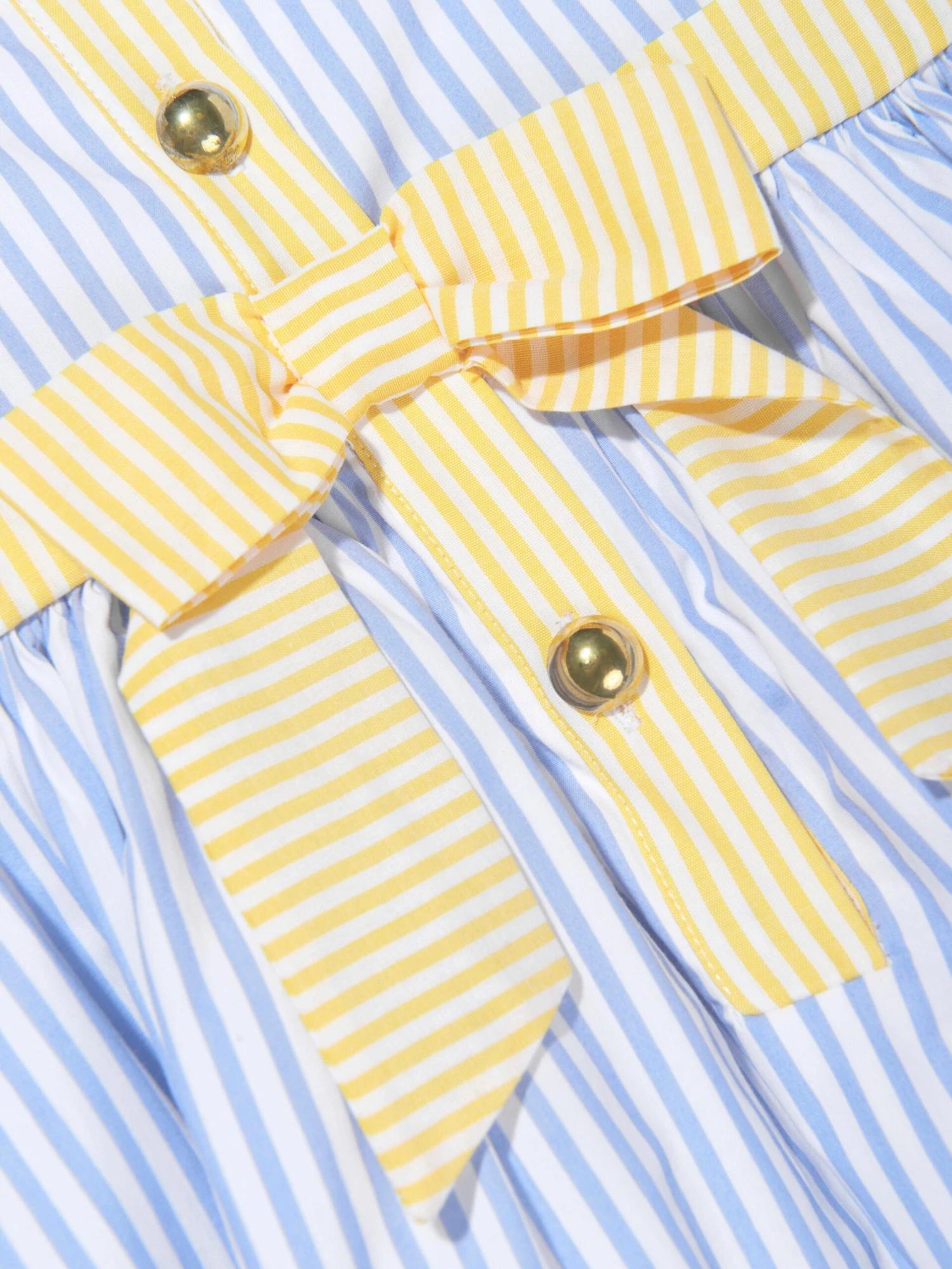 Girls Cotton Shirt Dress In Blue 7 Girls Cotton Shirt Dress In Blue - Image 5