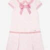 Girls Party Dress In Pink -Monna Clothing Shop PATS4073 PINK TWEED 1