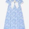 Girls Party Dress In Blue -Monna Clothing Shop PATS4079 BLUE PORCELAIN 1