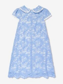 Girls Party Dress In Blue 9 Girls Party Dress In Blue -Monna Clothing Shop PATS4079 BLUE PORCELAIN 2