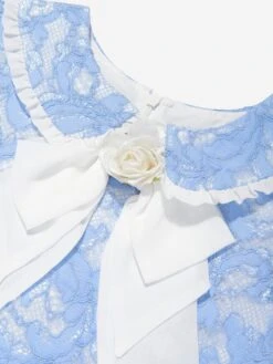 Girls Party Dress In Blue 10 Girls Party Dress In Blue -Monna Clothing Shop PATS4079 BLUE PORCELAIN 3