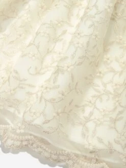 Girls Embroidered Party Dress In Gold -Monna Clothing Shop PATS4083 GOLD EMBROIDERED 3