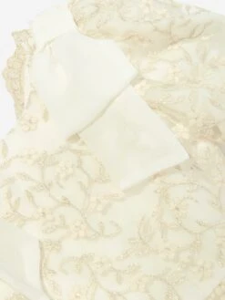 Girls Embroidered Party Dress In Gold -Monna Clothing Shop PATS4083 GOLD EMBROIDERED 4