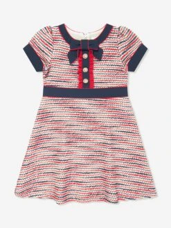 Girls Jacquard Yacht Club Dress In Multicolour