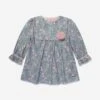 Girls Flower Dress In Blue