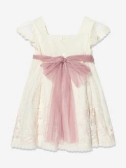 Girls Ceremony Dress In Ivory -Monna Clothing Shop PAZS4010 IVORY 2
