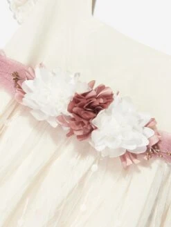 Girls Ceremony Dress In Ivory -Monna Clothing Shop PAZS4010 IVORY 3