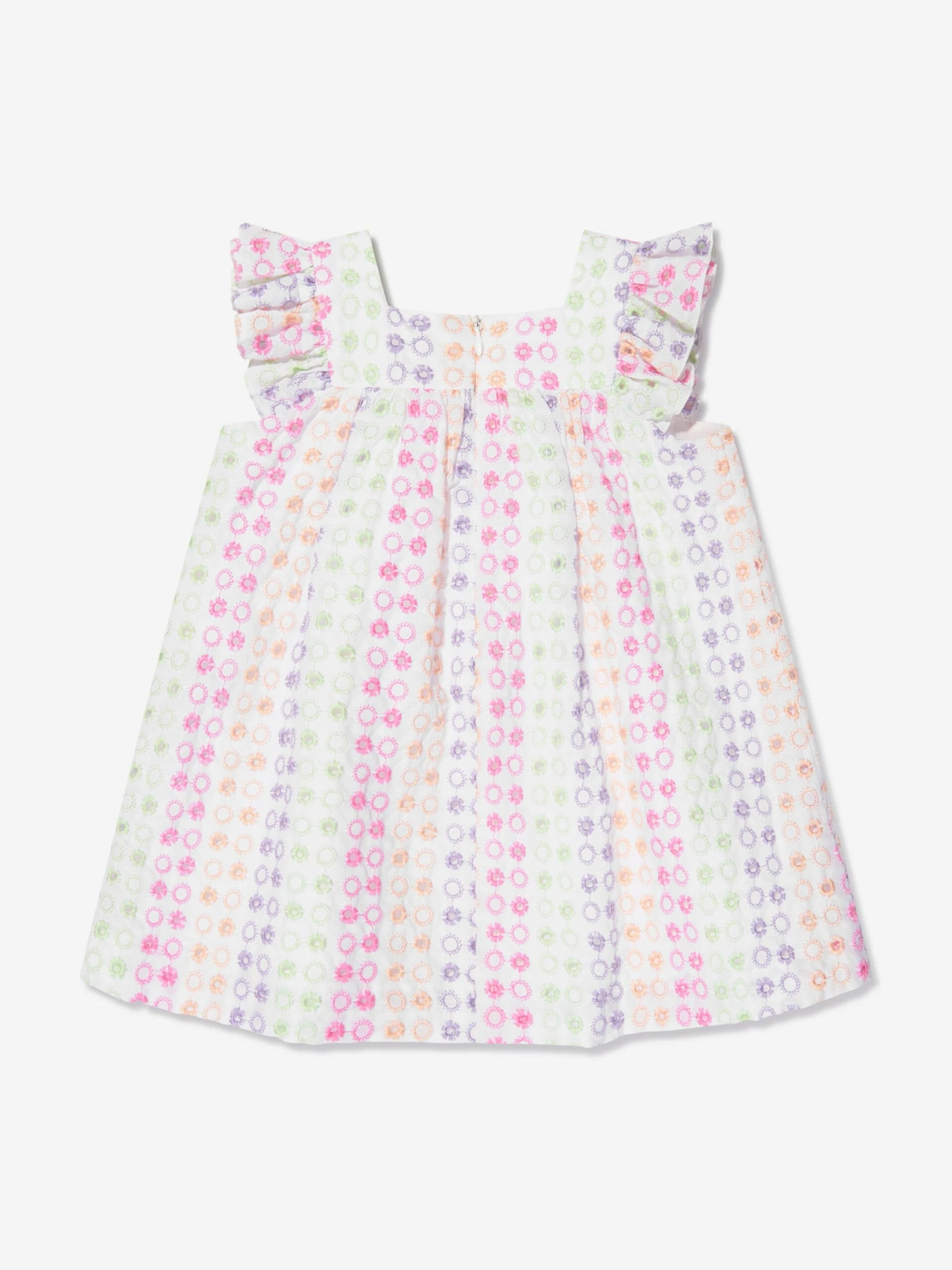 Girls Cotton Embroidered Dress In Multicolour 5 Girls Cotton Embroidered Dress In Multicolour - Image 3