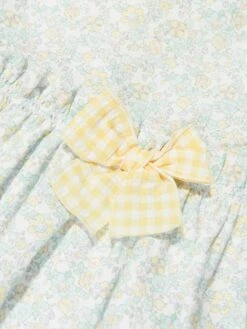 Girls Floral Cotton Dress In Green -Monna Clothing Shop PAZS4016 GREEN 4