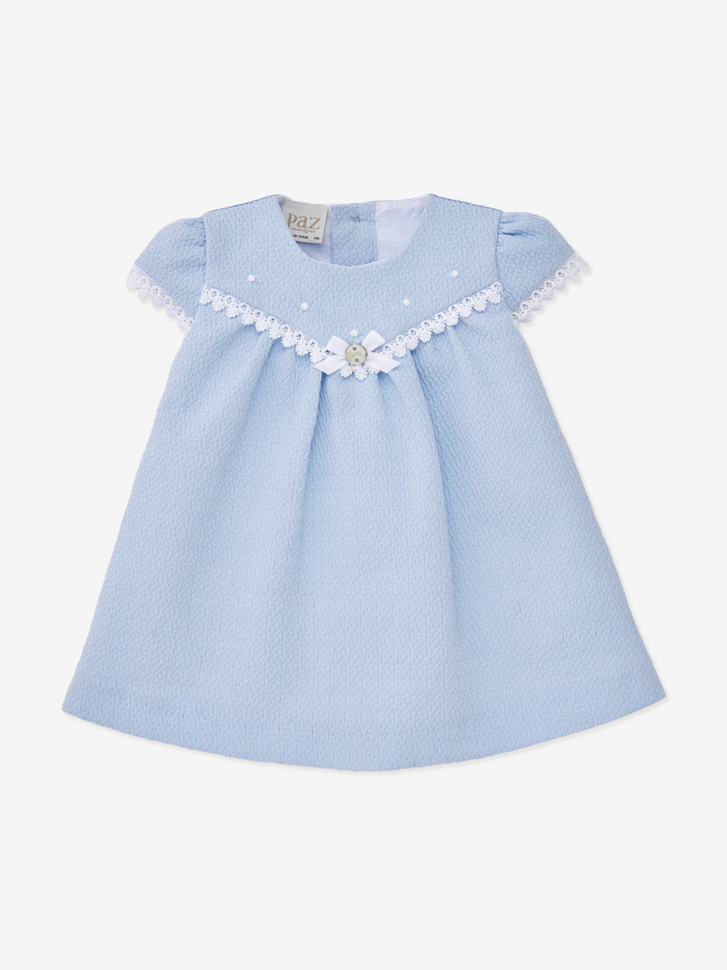 Baby Girls Dress With Knickers Set In Blue 6 Baby Girls Dress With Knickers Set In Blue - Image 4