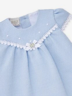 Baby Girls Dress With Knickers Set In Blue 13 Baby Girls Dress With Knickers Set In Blue -Monna Clothing Shop PAZS4017 BLUE 5