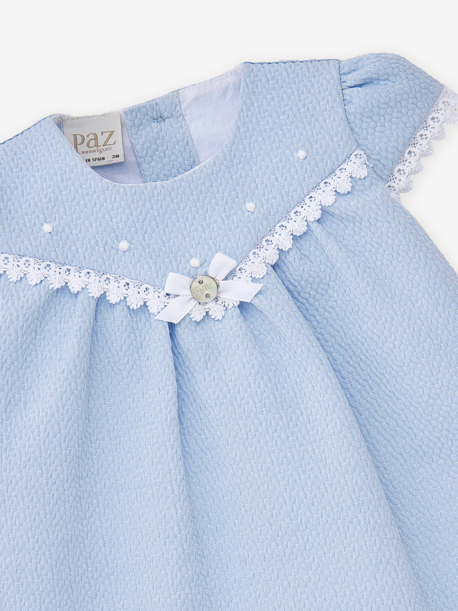 Baby Girls Dress With Knickers Set In Blue 8 Baby Girls Dress With Knickers Set In Blue - Image 6