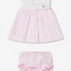 Baby Girls Dress And Knickers Set In Pink