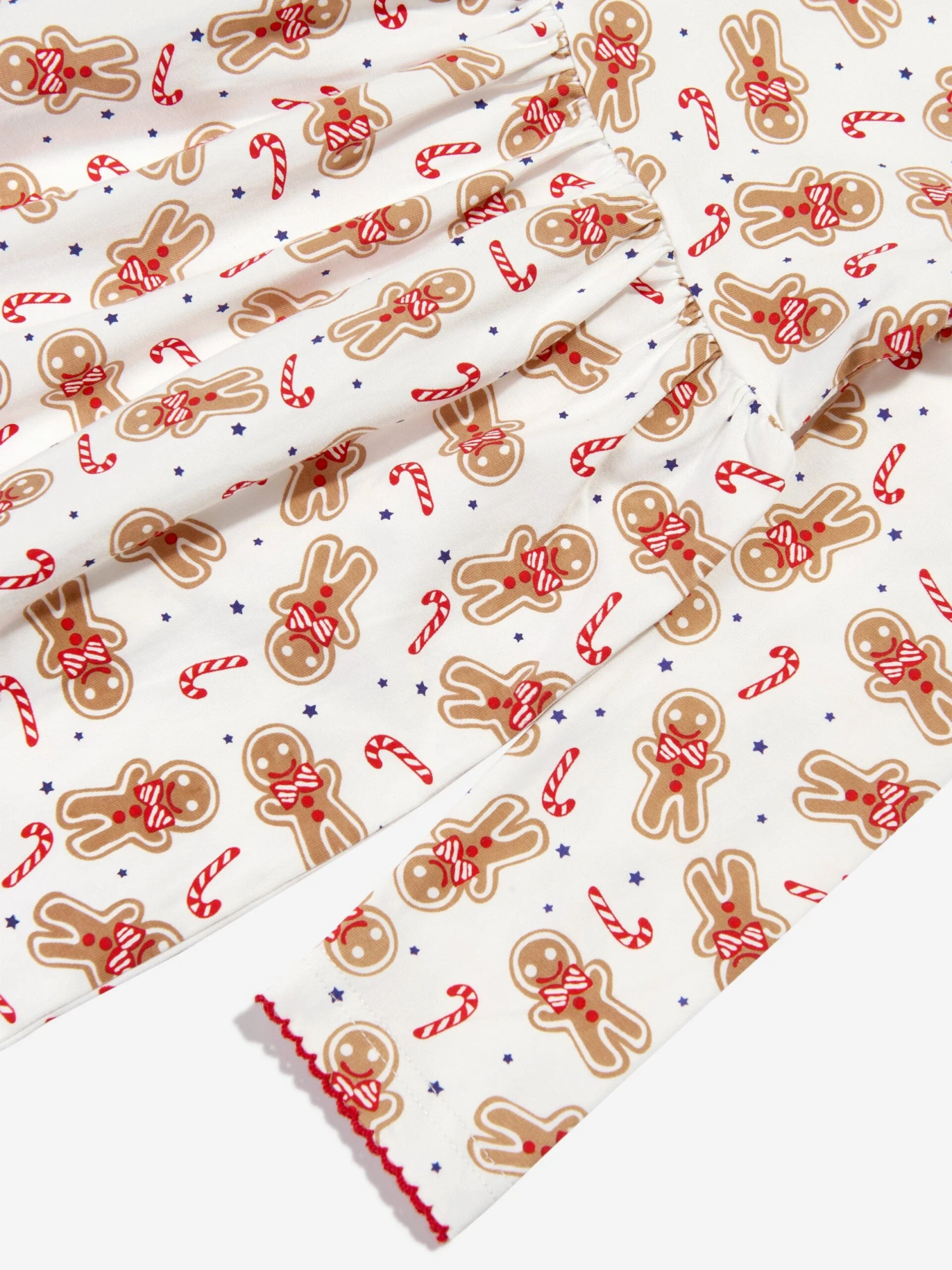 Girls Gingerbread Jersey Dress In White 5 Girls Gingerbread Jersey Dress In White - Image 3