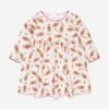 Baby Girls Gingerbread Jersey Dress In White -Monna Clothing Shop RACA3045 RED 1