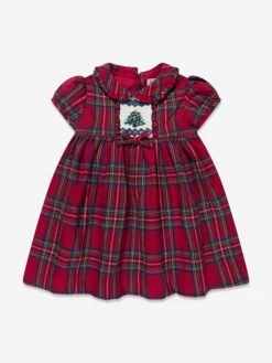 Baby Girls Christmas Tree Dress And Bloomers In Red 9 Baby Girls Christmas Tree Dress And Bloomers In Red -Monna Clothing Shop RACA3047 RED 2