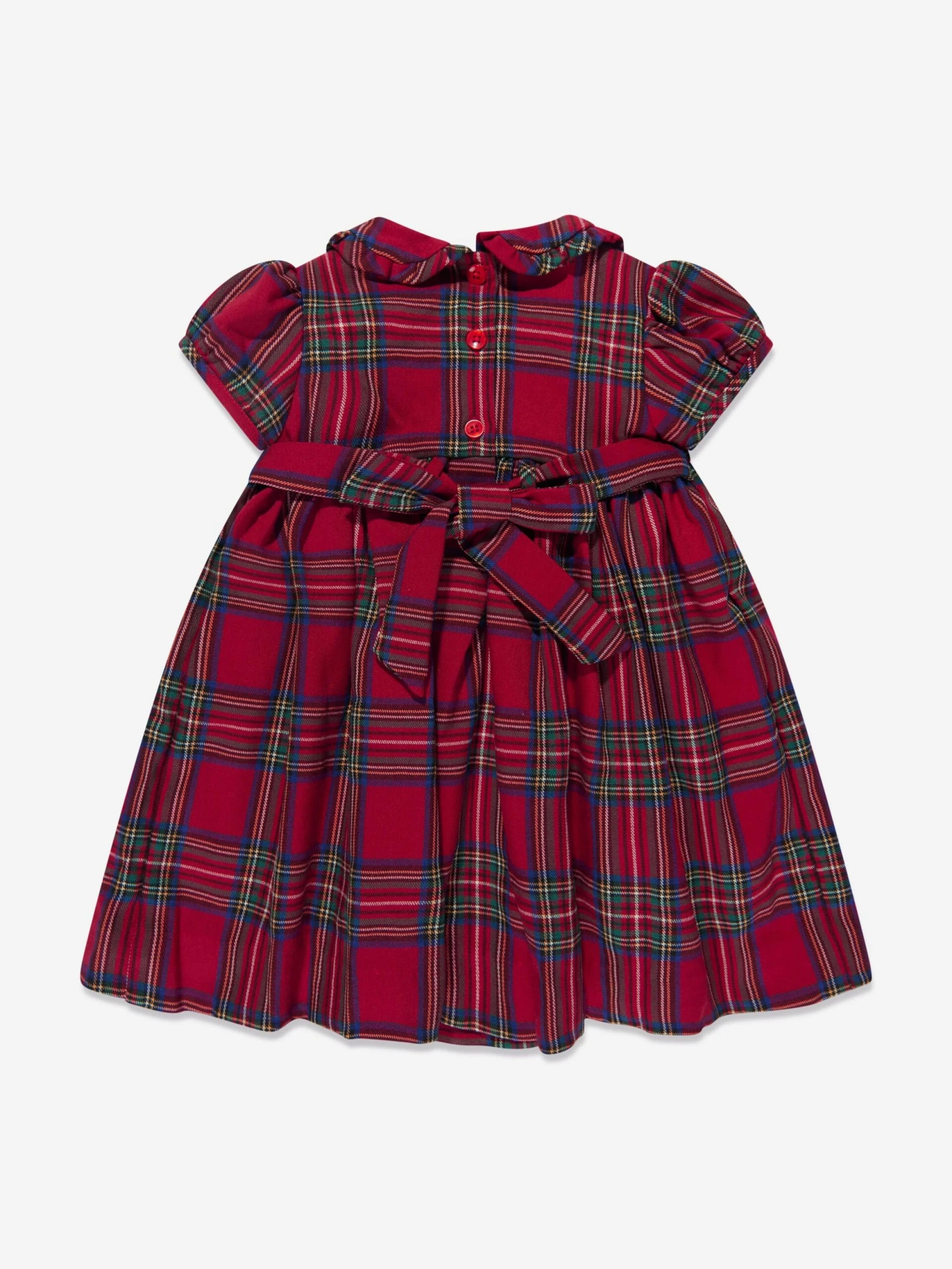 Baby Girls Christmas Tree Dress And Bloomers In Red 6 Baby Girls Christmas Tree Dress And Bloomers In Red - Image 4