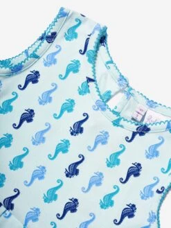 Girls Seahorse Dress In Blue -Monna Clothing Shop RACS4013 BLUE 3